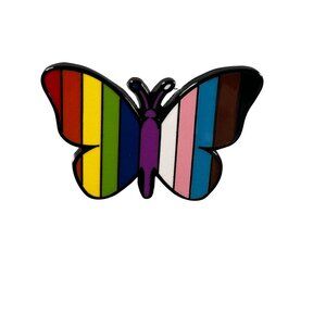 Monarch Rainbow Butterfly Lapel Pin Insect Brooch Badge Jewelry Accessories Pin